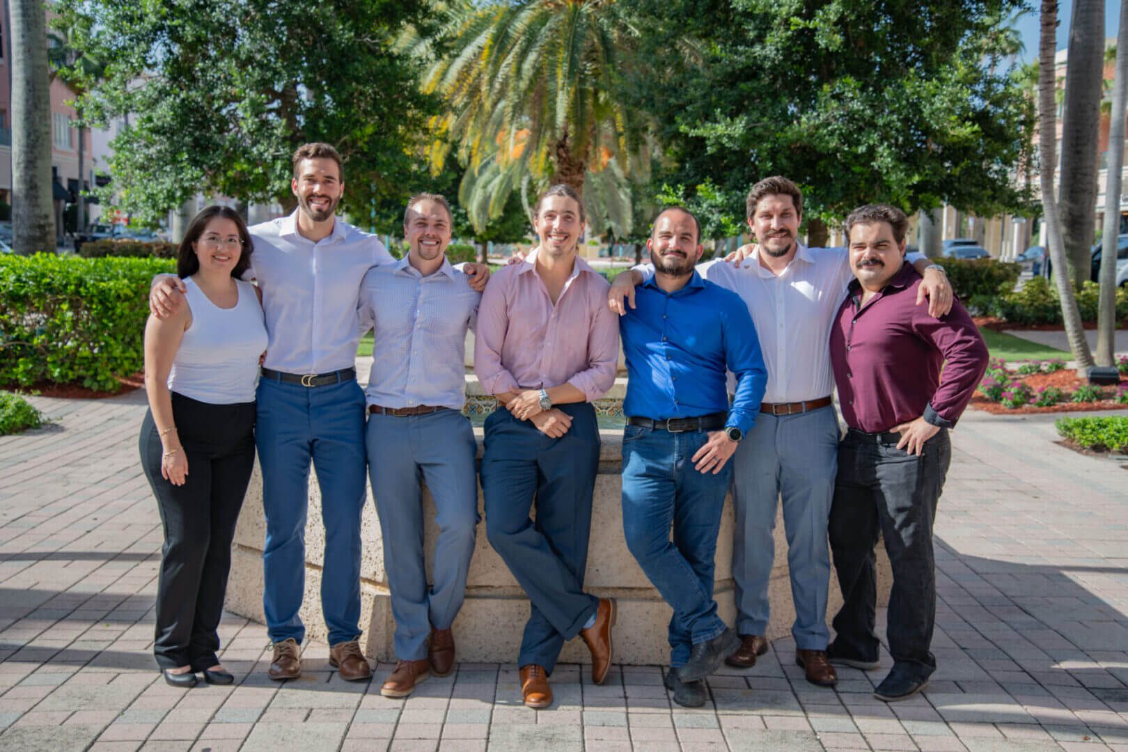 A group of people standing next to each other.